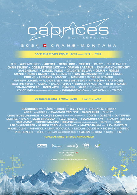 Get Free Tickets to Caprices Festival (Switzerland) 2024