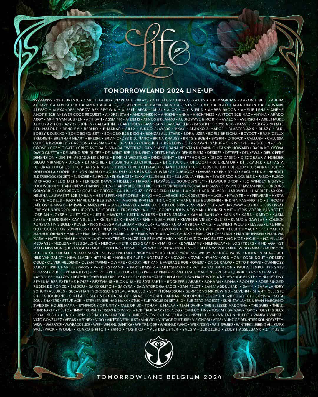 Tomorrowland Guide 2024: All You Need to Know Before You Go! 9 lineup For Tomorrowland 2024