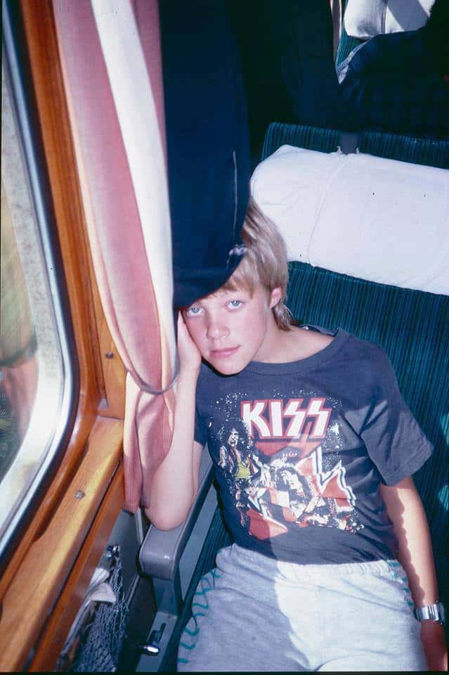 5-Facts You Never Heard of About Adam Beyer 2 Adam Beyer when he was 9 with his favorite band's shirt on, "Kiss"