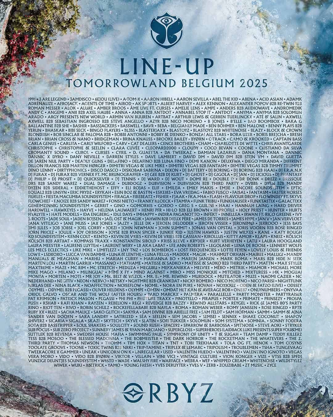 Tomorrowland (Belgium) 2025 Lineup Announced!