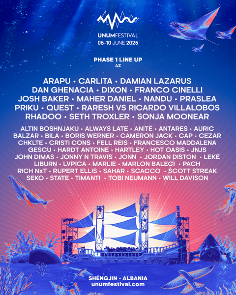 UNUM Festival Announces Phase 1 Lineup For 2025 1 UNUM Festival Phase 1 Lineup For 2025