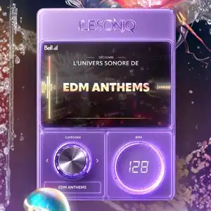 “EDM ANTHEMS” Playlist on Spotify - Techno Playlist Cover
