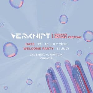 “Verknipt Croatia | Holiday Festival” Playlist on Spotify - Techno Playlist Cover “Verknipt Croatia | Holiday Festival” Playlist on Spotify - Techno Playlist Cover