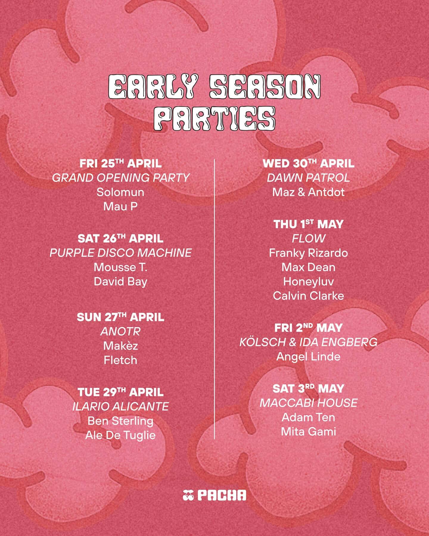 Pacha Ibiza Announces Early Season Lineup With Dixon, Mochakk, and Kölsch 2 Pacha Ibiza Announces Early Season Lineup With Dixon, Mochakk, and Kölsch