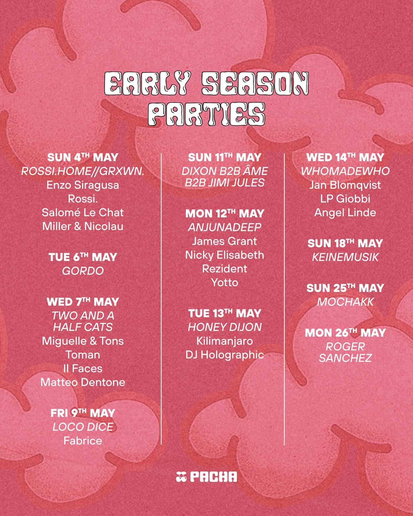 Pacha Ibiza Announces Early Season Lineup With Dixon, Mochakk, and Kölsch 3 Pacha Ibiza Announces Early Season Lineup With Dixon, Mochakk, and Kölsch