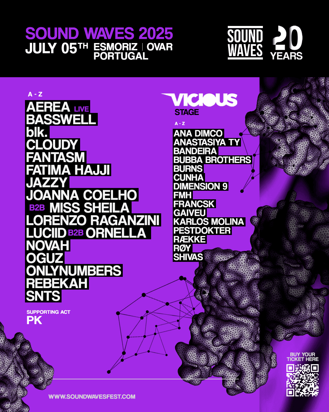 Sound Waves 2025 Unveils 20th Anniversary Lineup With New Vicious Stage 1 Sound Waves 2025 Unveils 20th Anniversary Lineup With New Vicious Stage
