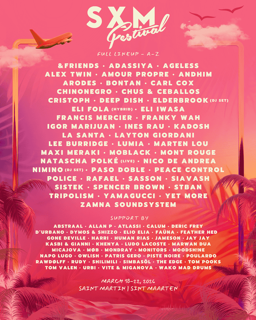 SXM Festival 2026 Unveils Phase 2 Lineup 