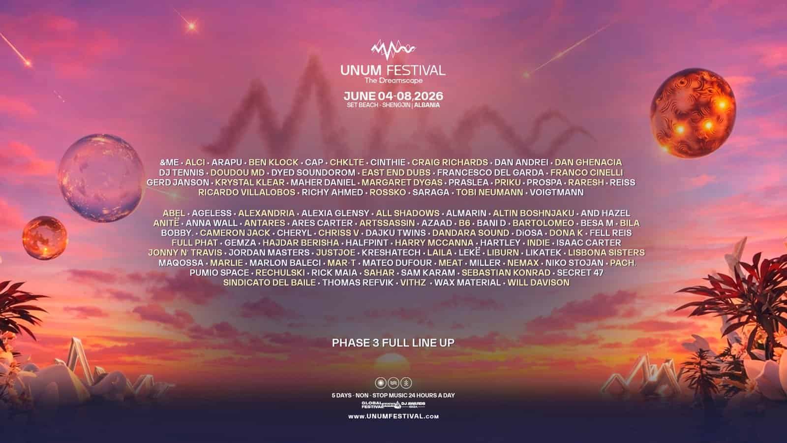 UNUM Festival Reveals Full Lineup for 2026 Edition and Unveils New Secret Stage Experience 1 UNUM Festival 2026 official full lineup announcement poster