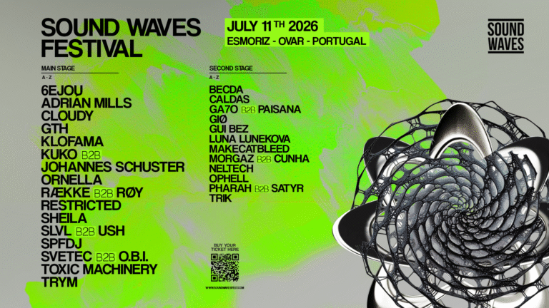Sound Waves Festival 2026 line-up poster Esmoriz Portugal