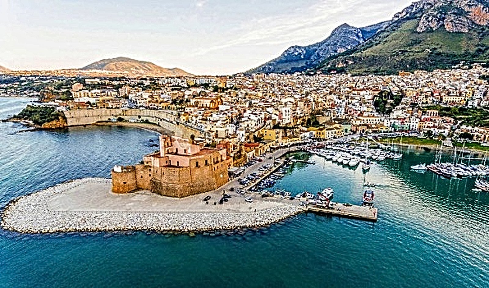 Aerial view of Castellammare del Golfo Sicily UNLOCKED 2026 season