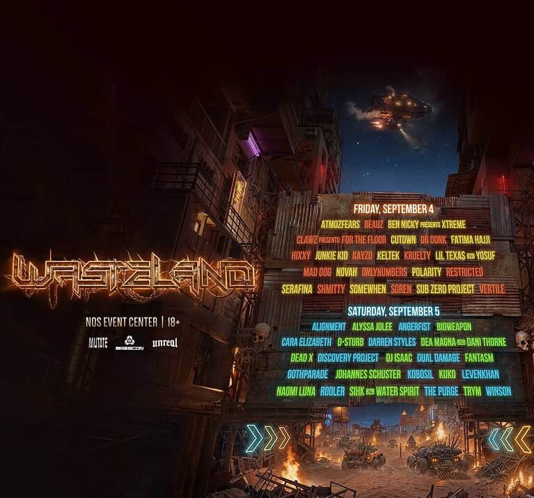 wasteland festival san bernardino ca usa 2026 lineup