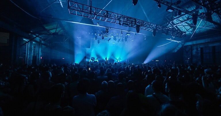Crowd inside Knockdown Center in Queens, home of BASEMENT NYC, the techno club that banned smart glasses in 2026 Crowd inside Knockdown Center in Queens, home of BASEMENT NYC, the techno club that banned smart glasses in 2026