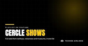 Cercle Shows playlist artwork in Techno Airlines black and yellow style