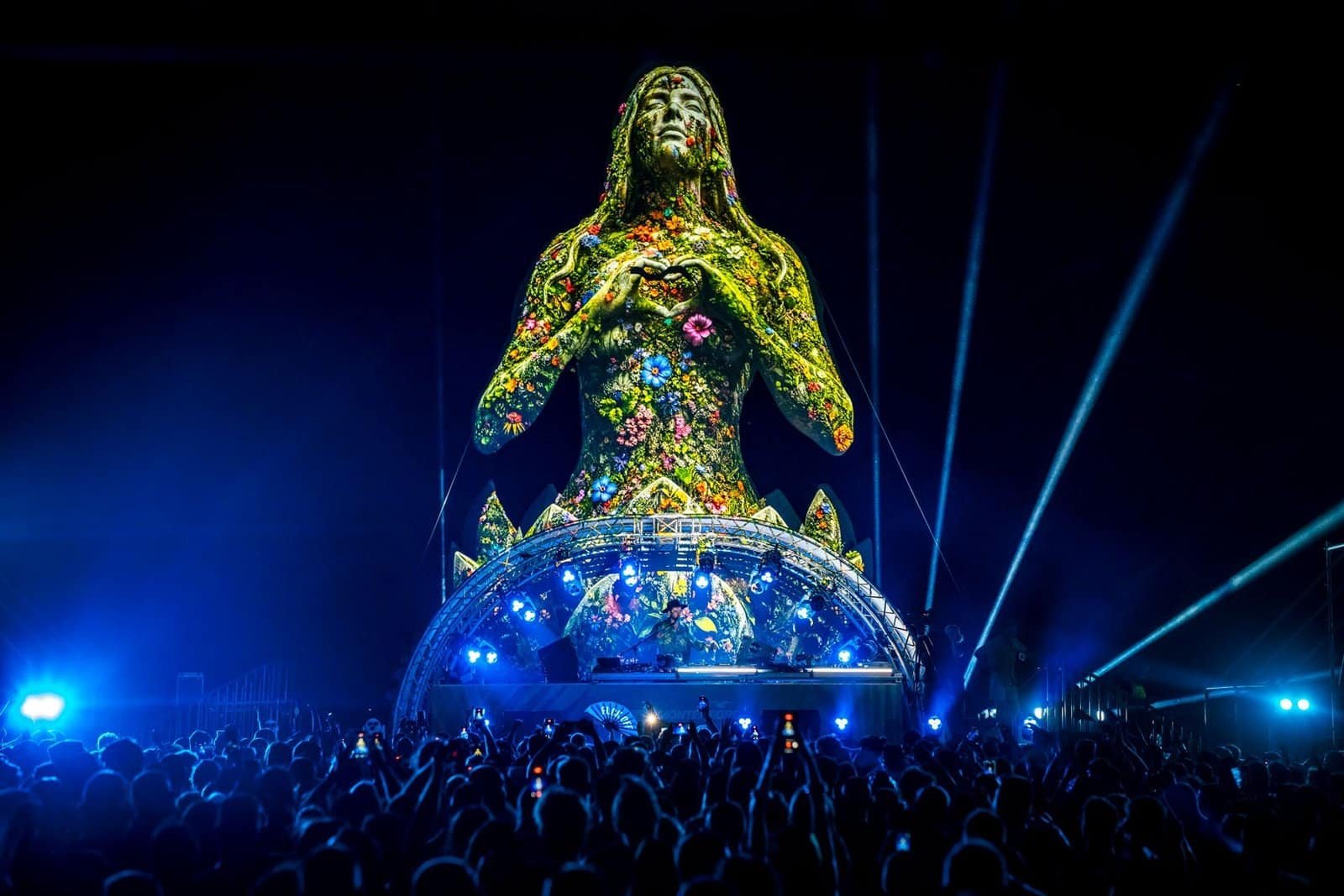 EXIT Draws 150,000 to Free Montenegro Festivals in First Season Outside Serbia 2 The 12 metre Ivana sculpture lit above the stage at EXIT to Montenegro