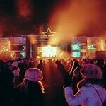 Igloofest Montreal stage and crowd in the snow
