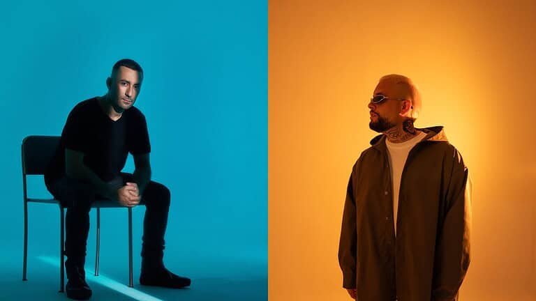 Joseph Capriati and GENNARO press photos side by side for Control on Metamorfosi Records