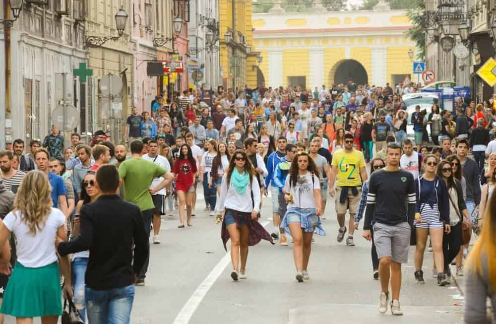EXIT Is Coming Home: Petrovaradin Fortress in July 2027, Full Return in 2028 1 Crowd walking through the streets of Petrovaradin towards the Fortress gate during EXIT Festival 2015