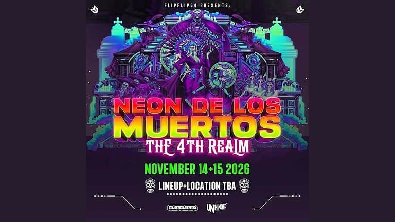 neon de los muertos 2026 poster