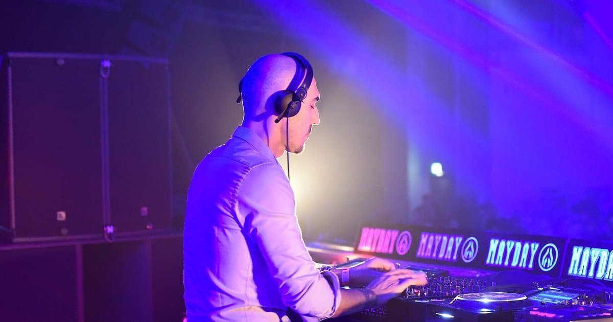 Sam Paganini DJing at Mayday 2019, one half of the DJ couple Sam Paganini and ZØE Sam Paganini DJing at Mayday 2019, one half of the DJ couple Sam Paganini and ZØE